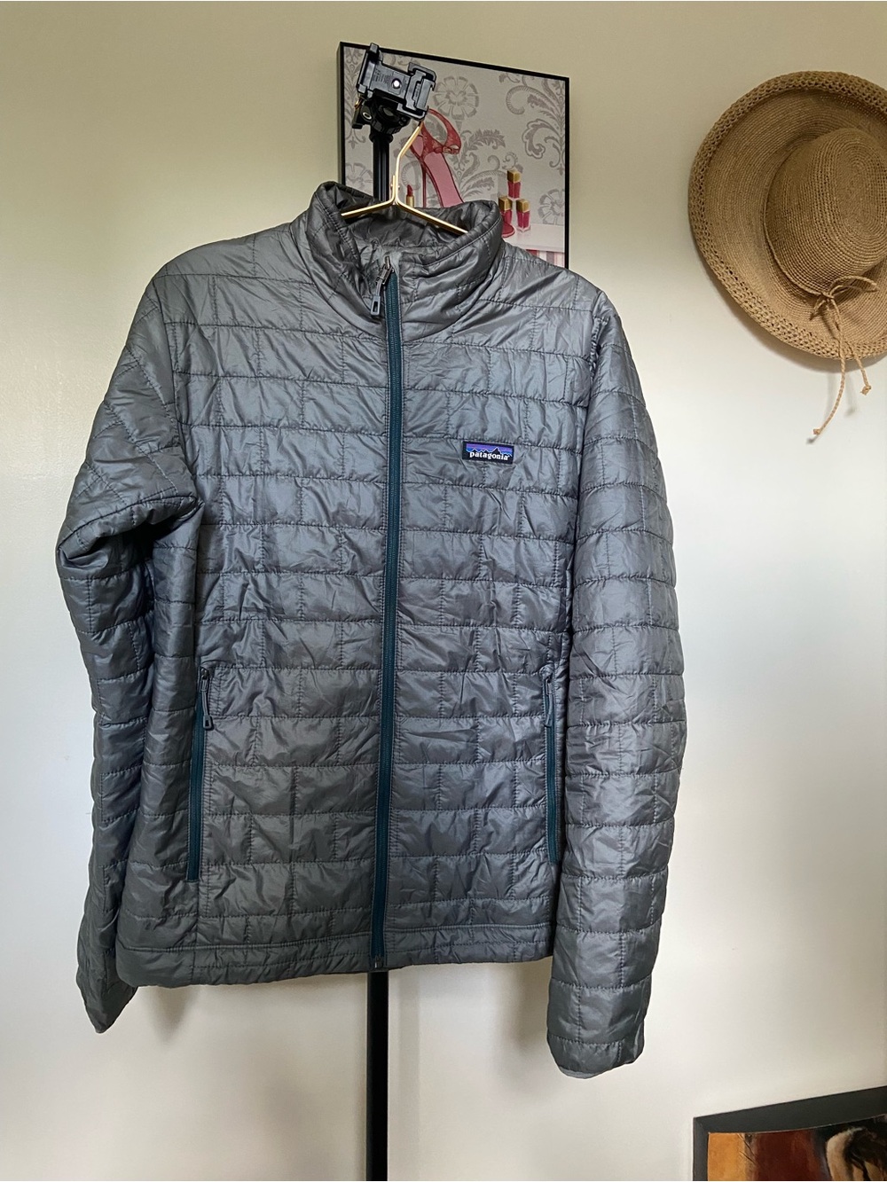 Patagonia Silver Quilted Puffer Jacket